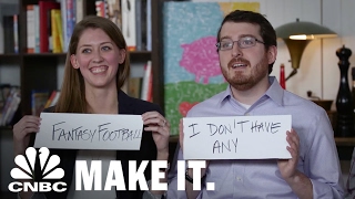 Love Bank: Couples Talk Spending Money On Fantasy Leagues, Phone Bill | Episode 2.2 | CNBC Make It.
