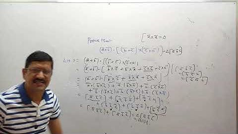 B.Sc First Year, Paper-3, Vector Analysis and Geometry, Lecture-3.