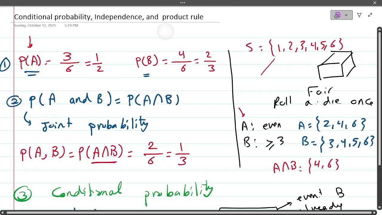 Conditional Probability & Product & Independence| Prob & Statistics for Eng. | Walpole Sec 2.6 | شرح