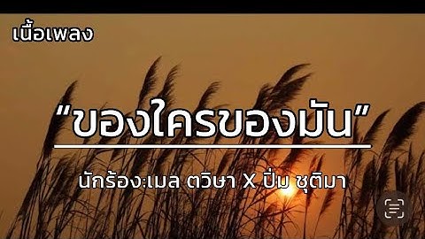 ของใครของมัน - เมล ตวิษา X ปิ่ม ชุติมา [เนื้อเพลง]