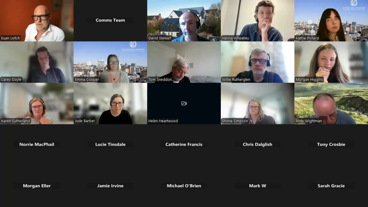 What can land reform do for urban Scotland? Online panel