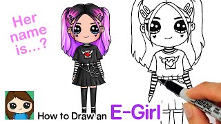 How To Draw A Tik Tok Cute E Girl Youtube