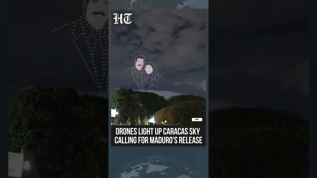 Drones Light Caracas Sky As Crowds Call For Release Of Maduro And Cilia Flores | #shorts