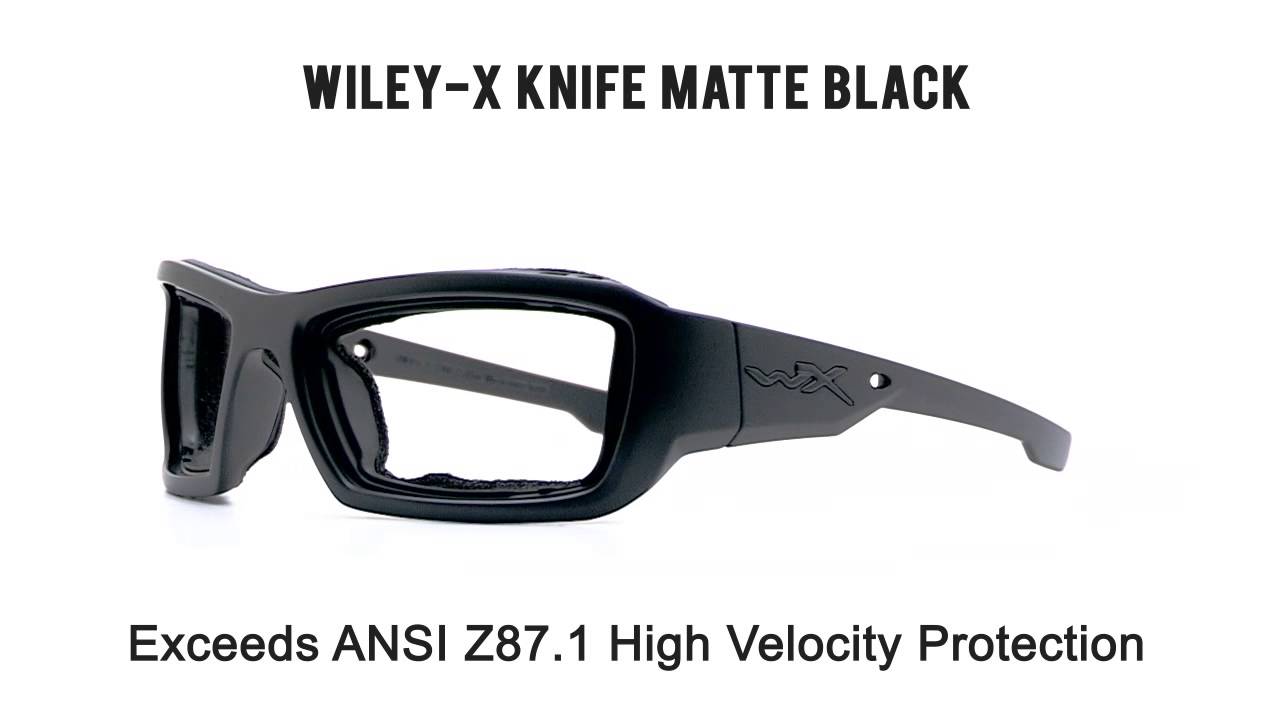 RX SAFETY: Wiley X Knife in Matte Black