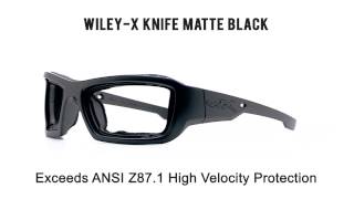 RX SAFETY: Wiley X Knife in Matte Black