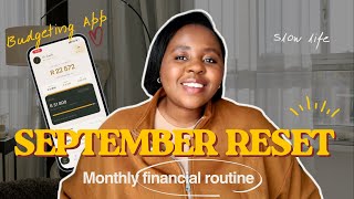 September Monthly Reset | Budget with me, close out August budget