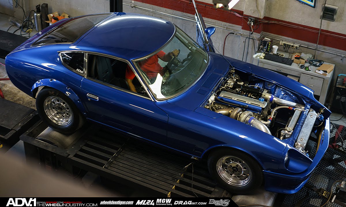 サトジュン 2台 ADV.1 | 825HP Single Turbo 2JZ Datsun 280Z Dyno Pull