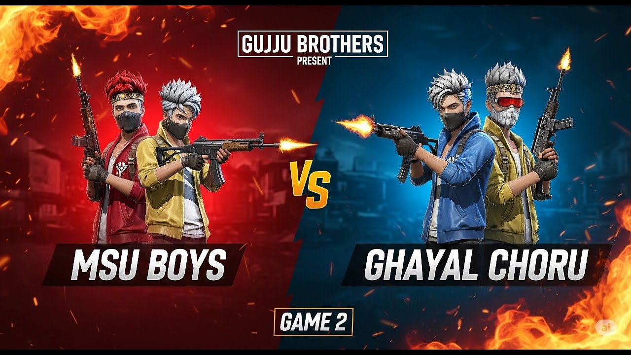 GUJJU BROTHERS Present: FREE FIRE TOURNAMENT - MSU BOYS vs JSR ARMY ( second match )