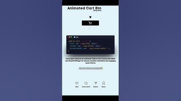 🛒 Create an Animated Cart Button with GSAP! 💥✨|| #shorts #webdesign #cssanimation #webdesign #html5