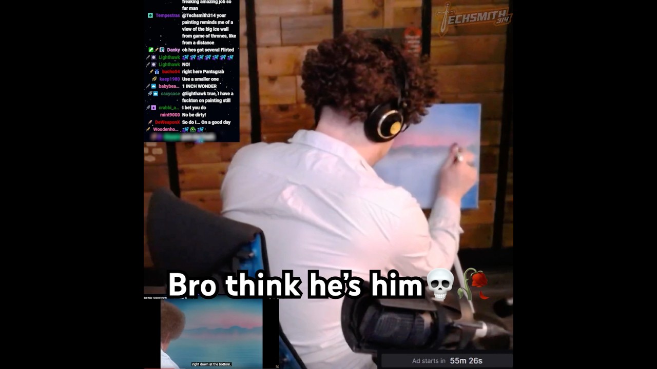 I Became Bob Ross on Stream 😂 #shorts