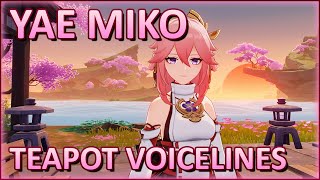 All Yae Miko Serenitea Pot voicelines (English) - Genshin Impact