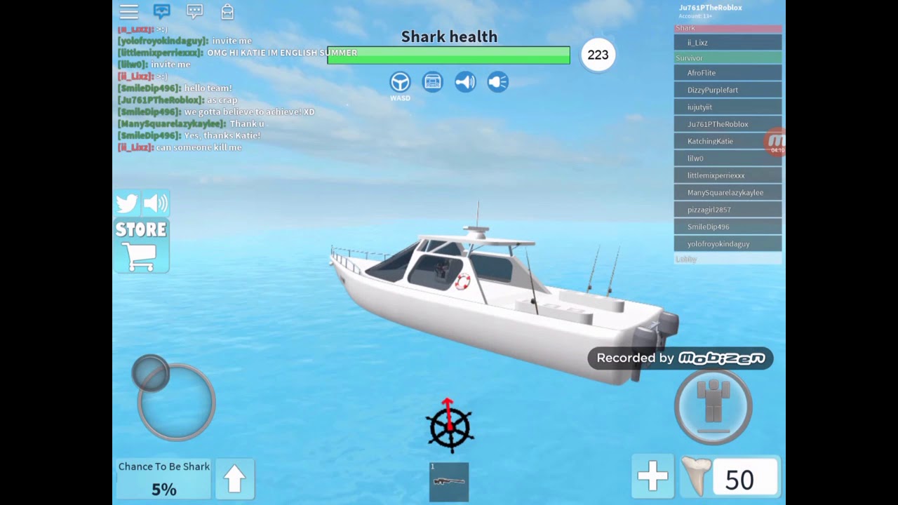 OMG IS SHARK!/I Play Roblox | SharkBite w/ KatchingKatie [FINALE VIDEO OF 2017]