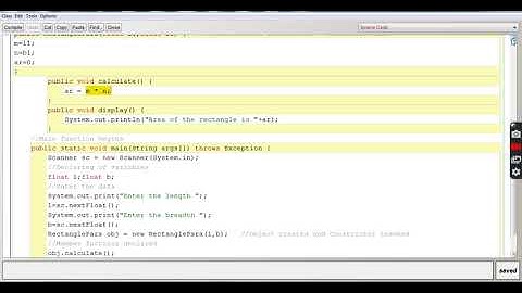 PARAMETERIZED CONSTRUCTOR AREA OF RECTANGLE || JAVA CLASS by ASHISH