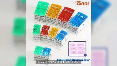 Din Rail Terminal Block UKK 80A/125A/160A/250A/400A Distribution Box One In Several Out Power Wire E