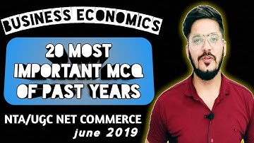 20 past year mcq of business economics | ugc/nta net commerce