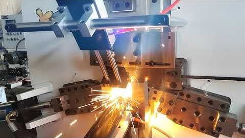 Automatic lashing double J hook bending and welding machine çift J kancası bükme ve kaynak makinesi