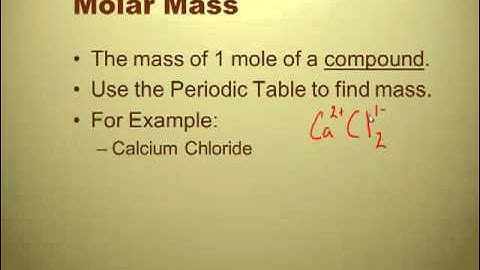 RC Part 2 Molar Mass and Molar Volume