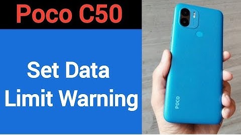 how to set data limit warning,Poco C50 me data limit kaise set karen