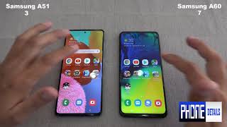 2020 Samsung Galaxy A51 Vs Samsung Galaxy A60  Speed Test And Camera Comparison