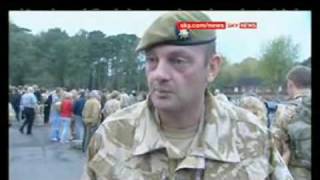 SKY NEWS REPORT - 1st Bn royal Anglian Regiment  Afghanistan  home coming