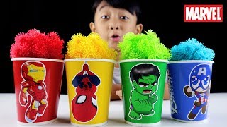 Surprise Cup Avengers Edition - Sambil Belajar Warna Dengan Mainan Anak