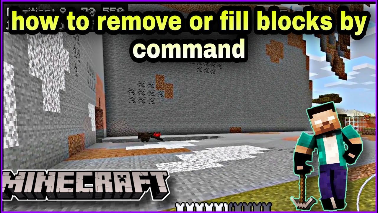 fill and remove blocks by commands in minecraft | minecraft command