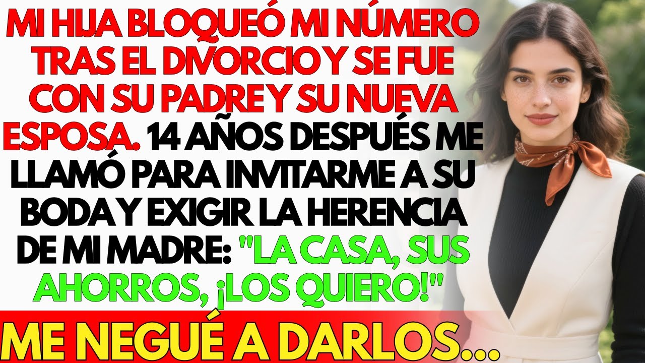Mi hija me bloqueó tras el divorcio y eligió a su padre. 14 años después volvió por la herencia...
