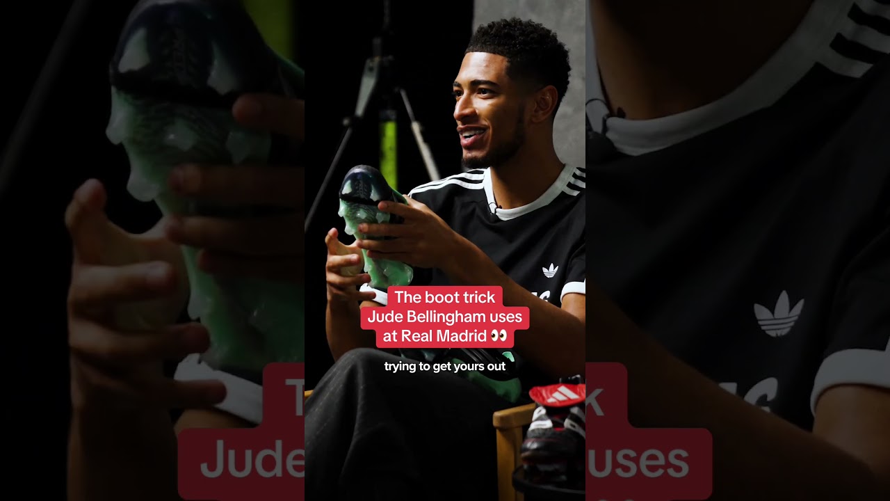 Jude Bellingham uses THIS boot trick… 👀 #realmadrid #judebellingham #shorts
