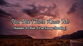 Slander & Riot - You Don't Even Know Me (Cat $wag Bootleg)