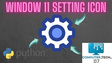 How to make window 11 setting icon in python. #python
