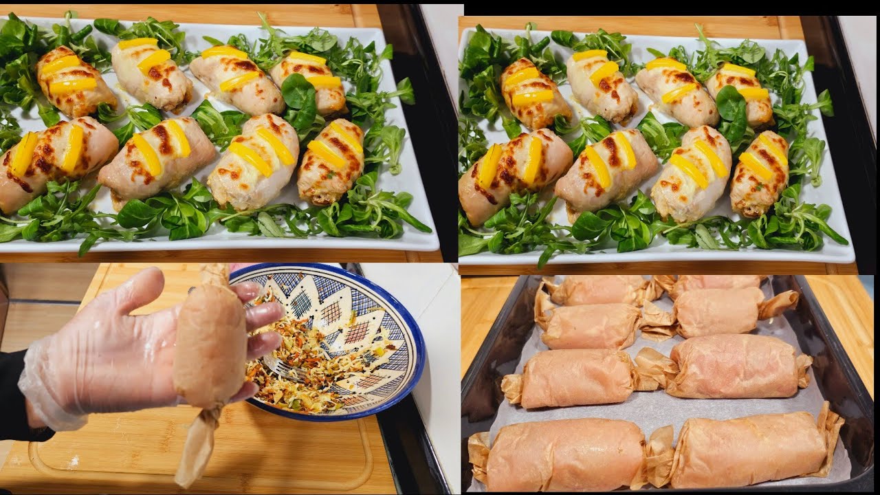 اليوم دخلت ليكم الجديد 👍 رولي صدر دجاج باحشوة الخضار كلشي عندك في الكوزينة