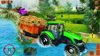 Real  Tractor Duty Trolley, Transport Cargo - Uphill Zigzag Mountain Road Driver - Android Gameplay screenshot 4