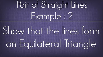 Pair Of Straight Lines Example - 2 l Maths Geometry