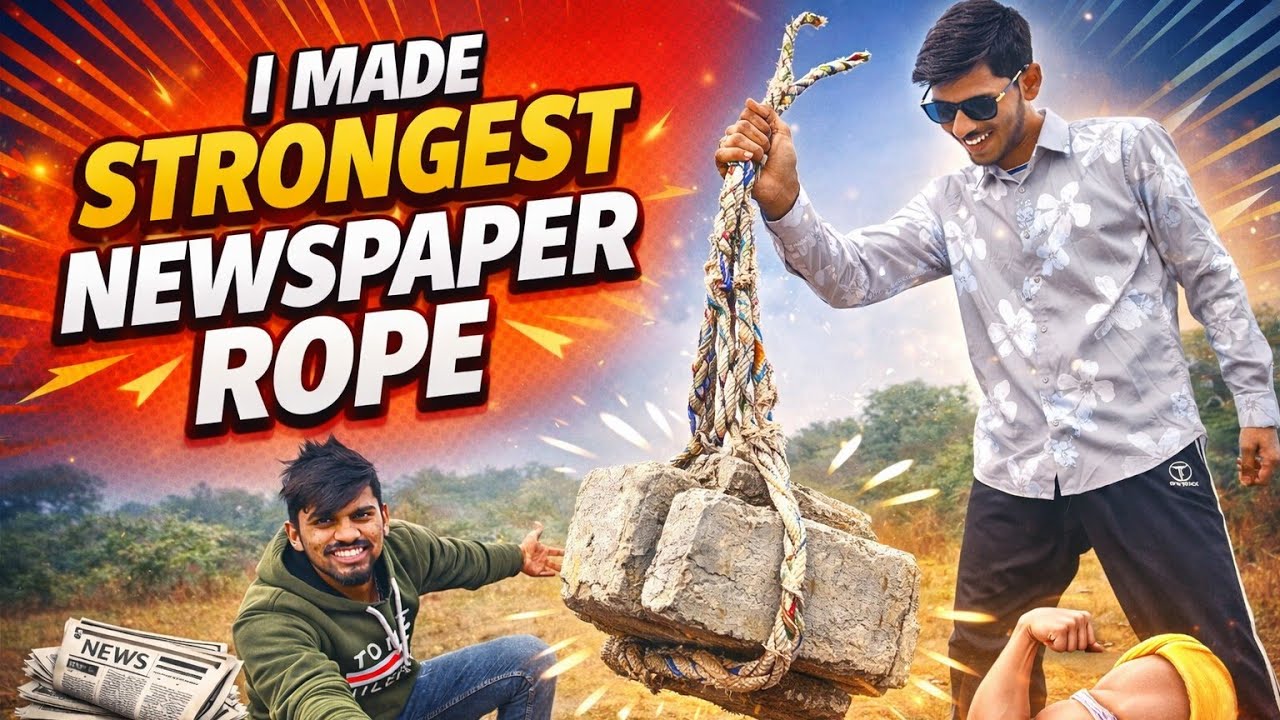Newspaper Rope I Made The Strongest Newspaper Rope 😱 | Heavy Weight Test - YouTube