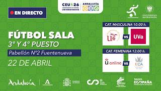 CEU's 2026 ANDALUCÍA | FÚTBOL SALA | FINALES BRONCE  |  PABELLÓN 2 FUENTENUEVA | UGR