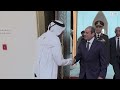 HH the Amir Leads Reception for Egypt's President in Doha