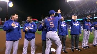 WS2015 Gm1: NL champion Mets introduced pregame
