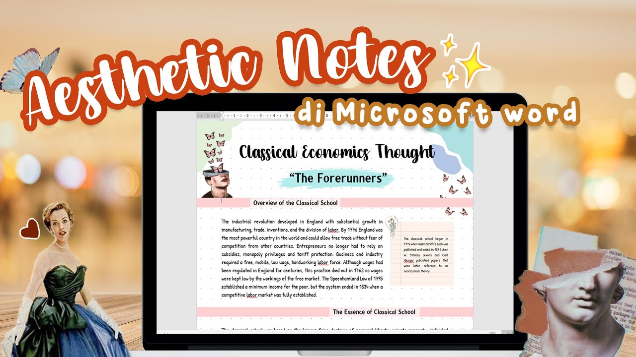 Cara Membuat Catatan Aesthetic di Microsoft Word! Free Template ...