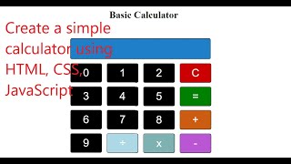 JavaScript calculator | Simple JavaScript calculator | Coding