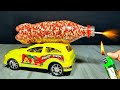 10000 matches powered car   will it work or not  awesome match experiment