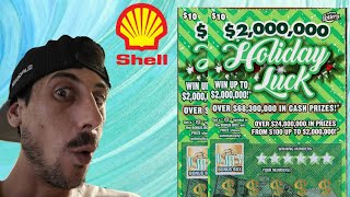 The Shell Paid Off!!! $10 Holiday Luck Scratch Off Tickets | Florida Lottery