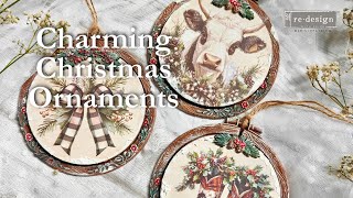 Embroidery Frame Ornaments With The Artisan's Frame Mould By Redesign-Cozy and Quaint For The Season