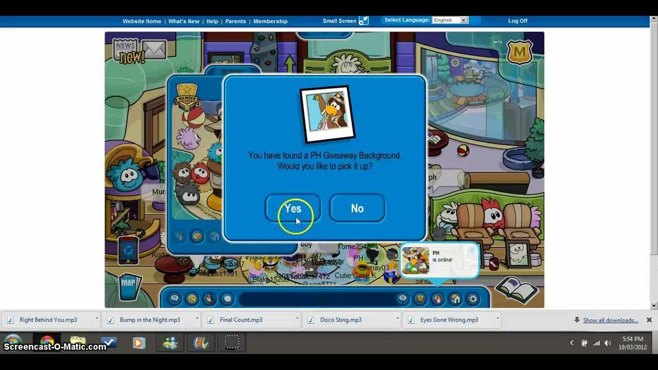 Meeting PH in Club Penguin