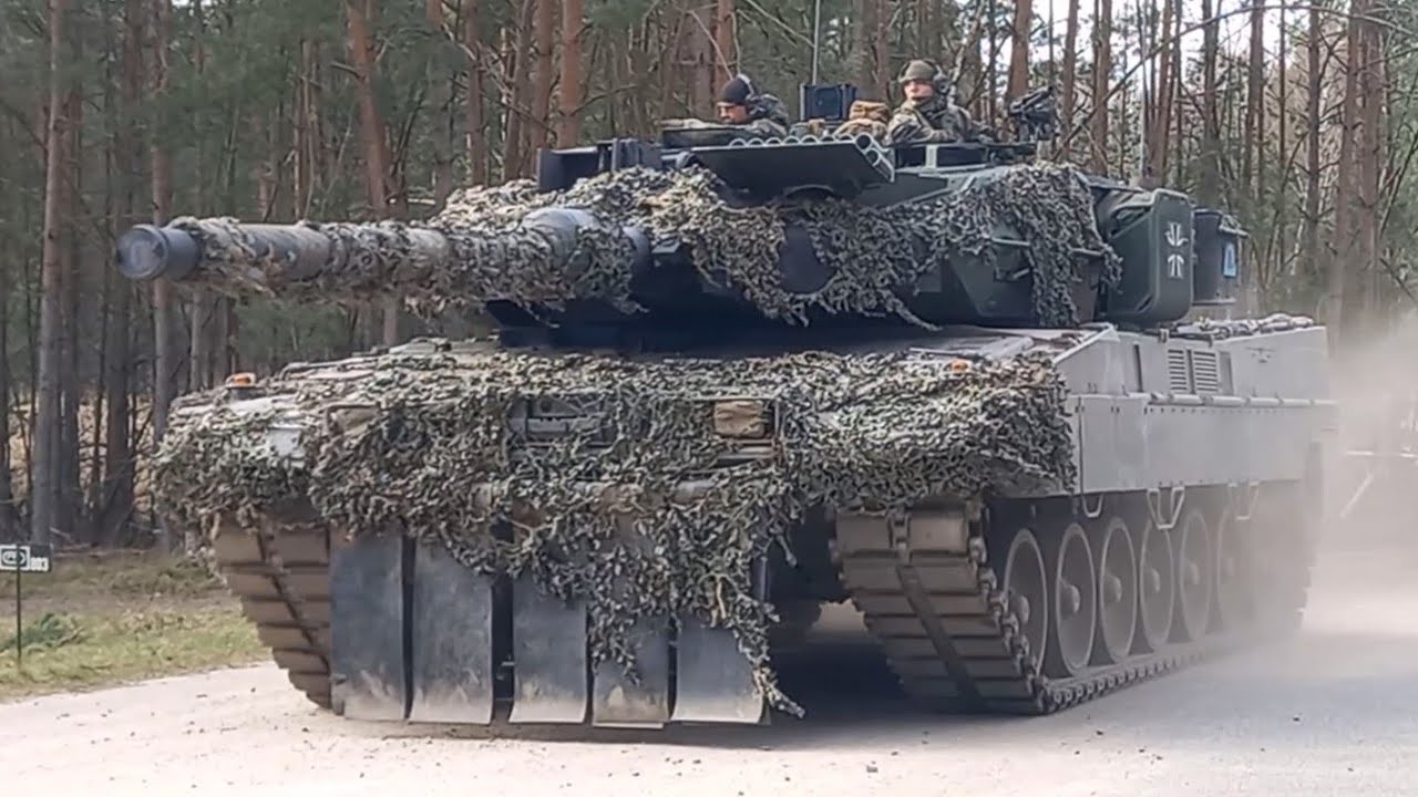 Leopard 2 A7V am TrÜbPl Klietz- Wettiner Schwert 2022