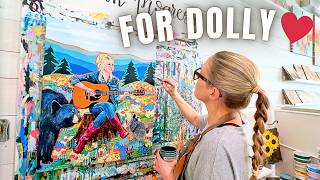 I Painted Dolly Parton in Real Time | A Smoky Mountain Painting
