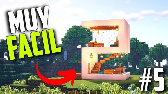 Minecraft: MINI CASA fácil moderna Tutorial #2✓