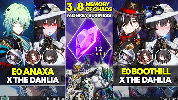 E0 Anaxa x The Dahlia & E0 Boothill x The Dahlia | Memory of Chaos 12 | Honkai Star Rail 3.8