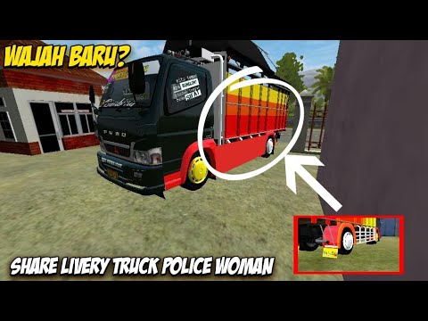 Share Livery  Truck Police Woman!! || Bus Simulator Indonesia||