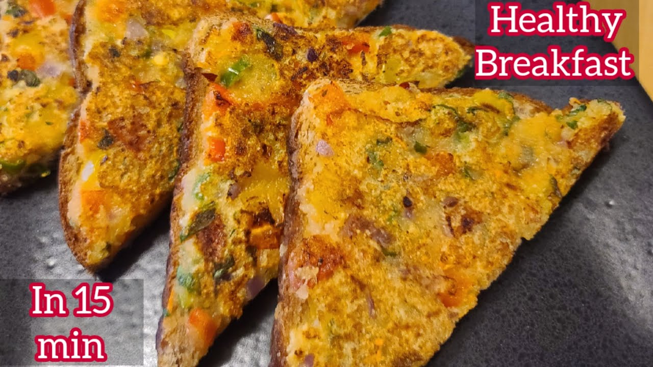 Suji Veggie Toast | सुजी से बनाये टेस्टी और हेल्दी नाश्ता सिफॅ 15 मिनट मे | Crispy veggie Toast