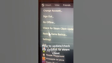 How to update/check for updates for steam client